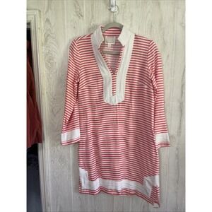 Sail to‎ Sable Women's Red Striped Long Sleeve Classic Tunic Dress Size S
